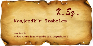 Krajczár Szabolcs névjegykártya