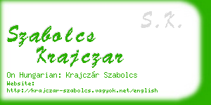 szabolcs krajczar business card