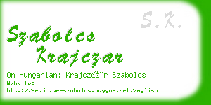 szabolcs krajczar business card